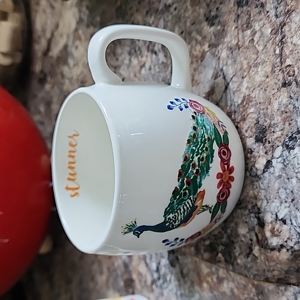Opal house peacock mug